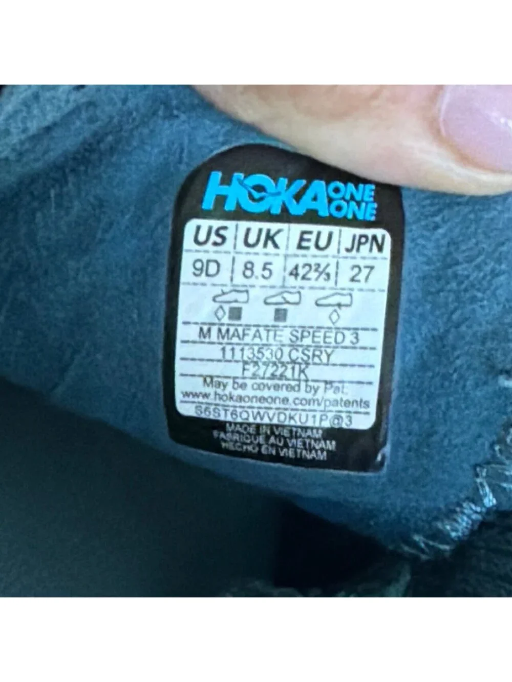 Hoka One One Mafate Speed 3 size 9